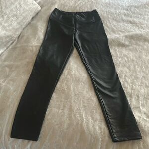 Faux leather pants
